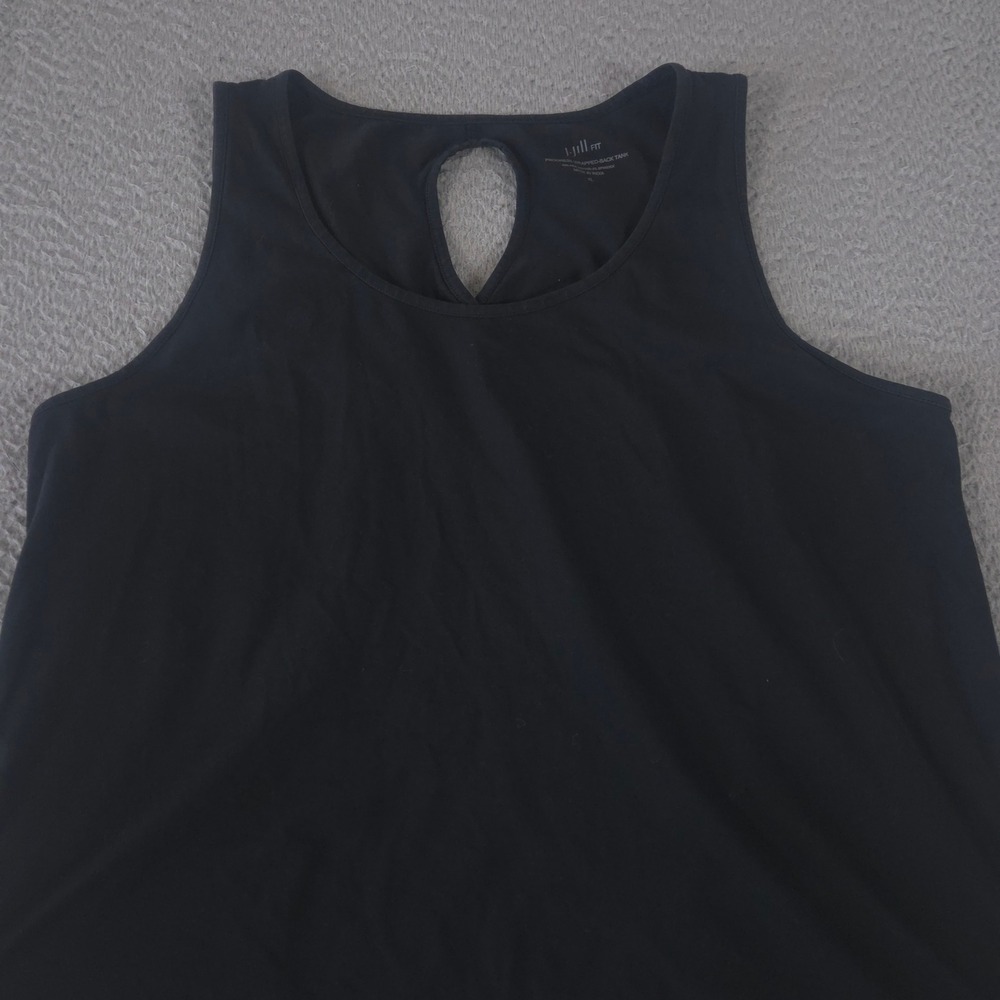 J.Jill Fit Top Womens XL Progress Wrapped-Back Tank Pima Cotton Keyhole Stretch